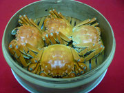 上海蟹の蒸し物