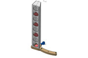 Bass tower and base plate front, CAD
