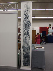 Holzschnitt "Schattenbaum" 40x280cm - am Stand auf der BUCH BASEL