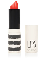 Bright red lipstick