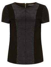 Dorothy Perkins faux leather panel top