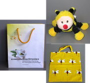 Plüschbiene, bienen tragtasche