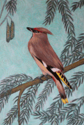 Calendarbird 5, 2022, 33,5 x 22,8 cm, Acryl auf Holz