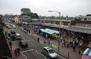 Harborne High Street photographed by Pete Lewis and reused from flikr under Creative Commons Licence Attribution-Noncommercial-Share Alike 2.0 Generic. See Acknowledgements to link to flikr.