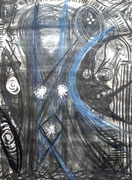 Nachtmeer - 56 x 42 cm - 1993 - Mischtechnik - Malerei auf Papier