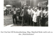 Vermutlich die 1. Druschwoche im Stehrerhof um 1979