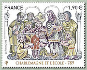 2015 - Les grandes heures de l'histoire de france - CHARLEMAGNE ET L'ECOLE en 789 -YT 4944