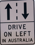 Nicht vergessen, links fahren!