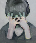 “You Are Diﬃcult Since Yesterday" 2025　455×380mm Oil on canvas