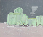 "Freeze" 2025　455×530mm Oil on canvas