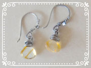 Silber-Ohrringe Wirework mit Citrinen