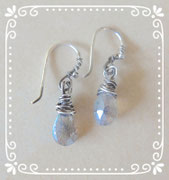Silber Ohrringe mit Labradorit
