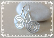 Wirework-Spiral-Silber-Hänger-ohrringe