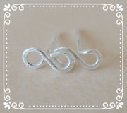 Achter-Wirework-Silber-Ohrringe