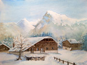 "Samoëns", aquarelle sur papier