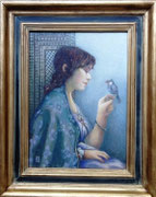 Jeune fille à l'oiseau