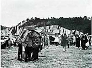 Le podium 1959 et la pluie
