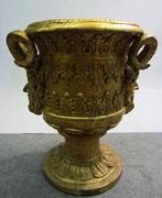 Pflanztopf des griechischen Hirtengottes "Pan" aus Bronze - Yin Yang Asiatika - Klaus Dellefant
