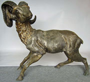 Widder Skulptur aus Bronze - Yin & Yang Asiatika - Klaus Dellefant