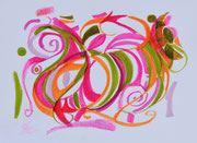 Composition - crayon et aquarelle sur papier - 30x40 cm