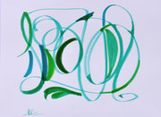 Le Message - encre-aquarelle et pastel sur papier - 30x40 cm