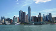 Blick vom Hudson River auf Manhattan
