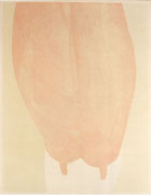 「母なる乳」板目木版画　"Mother Udder"  Woodblockprint on paper  2002  80×63cm