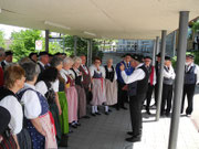 Am Schatten beim Einsingen