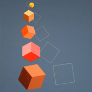 Forme in movimento 8 - Acrilico su tela - cm 50x50 - Anno 2021