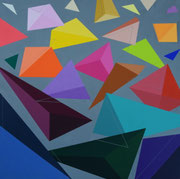 Forme in movimento 29- Acrilico su tela- cm100x100-Anno 2024 - NON DISPONIBILE
