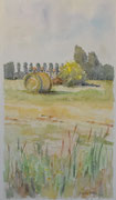 Dopo la mietitura - Acquerello 2017 - cm 41x23