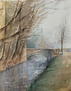 Sguardo sul fiume - Acquerello 2022 - cm 40x30 