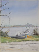 "Barca sul lago" - Acquerello cm 40x30 - Anno 2022