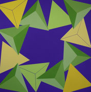 Forme in movimento 38 - Acrilico su tela - cm 100x100 - Anno 2025