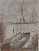 Inverno sul Po - Acquerello 2025 - cm 40x30