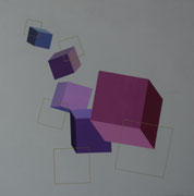 Forme in movimento 11 - Acrilico su tela cm 80x80 -Anno 2021