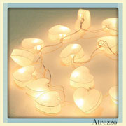 Guirnaldas CORAZON luz cálida/ REF: LAM- 032/ Medidas: cable 3,00 mts. largo - 20 luces / 3 unidades / Arriendo: $ 6.000 c/u/ Garantía: $ 20.000 c/u