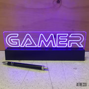  Letrero sobremesa led GAMER / Medidas: 25 cms. / Arriendo: $6.000 / Garantia: $20.000