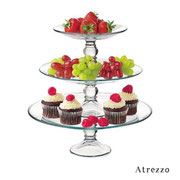 PORTA POSTRES O FRUTERO 3 NIVELES VIDRIO / 1 UNIDAD /  Arriendo $ 10.000 / GARANTIA: $35.000