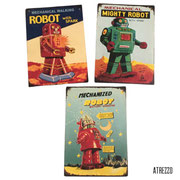 Carteles metalicos ROBOT 20x30 cms. /Arriendo: $4.000 c/u / Garantía: $12.000 c/u