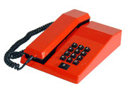 TELEFONO SOBREMESA ROJO BOTONES NEGROS / REF: TLF- 009 / 1 Unidad / Arriendo: $ 8.000  / Garantía: $ 40.000