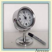 RELOJ MESA PEQUEÑO CROMADO / (REF: REL-00) / ARRIENDO: $5.000 / GARANTIA: $18.000