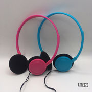 AUDIFONOS RETRO COLORES / 4 UNIDADES (FUSCIA, AZUL, GRIS, NEGRO) / ARRIENDO: $4.000 C/U / GARANTÍA: $15.000 C/U