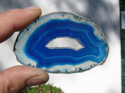 Fetta di agata blu (Brasile).