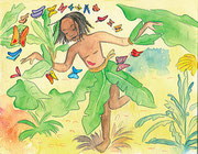 Oufana et le papillon bleu-illustrations Véronique Abt