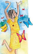 Oufana et le papillon bleu-illustrations Véronique Abt