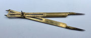 Brass proportional dividers, 31 cm long.