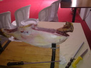 Corte de Jamón en Restaurante Amador