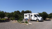 Notre emplacement au camping près d'Essaouira