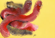 Farbe auf Briefumschlag, 16x11cm, 10€